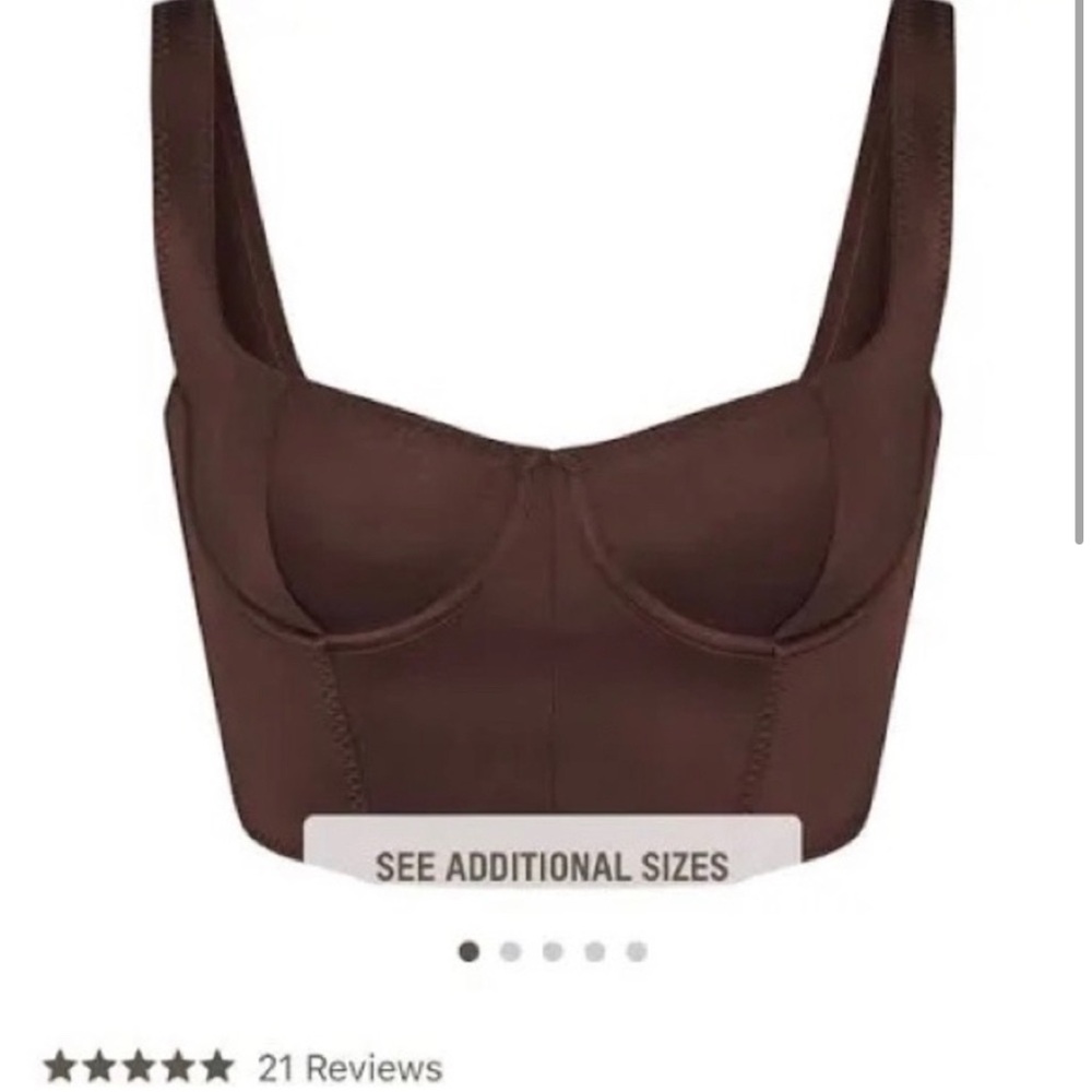 SKIMS Brown Bustier Top
